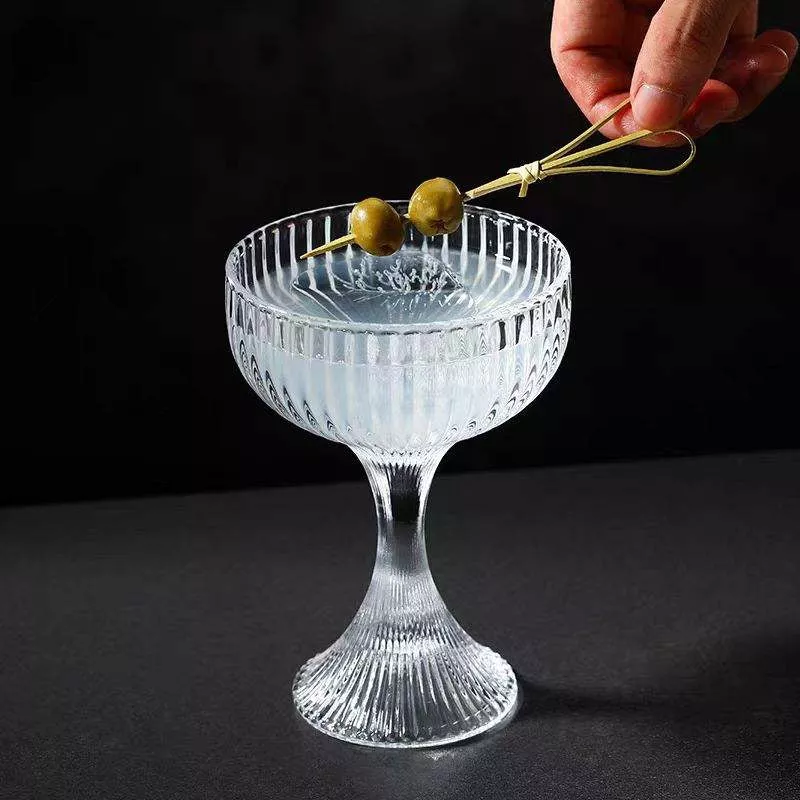Vintage Ribbed Wine Goblet 180ml