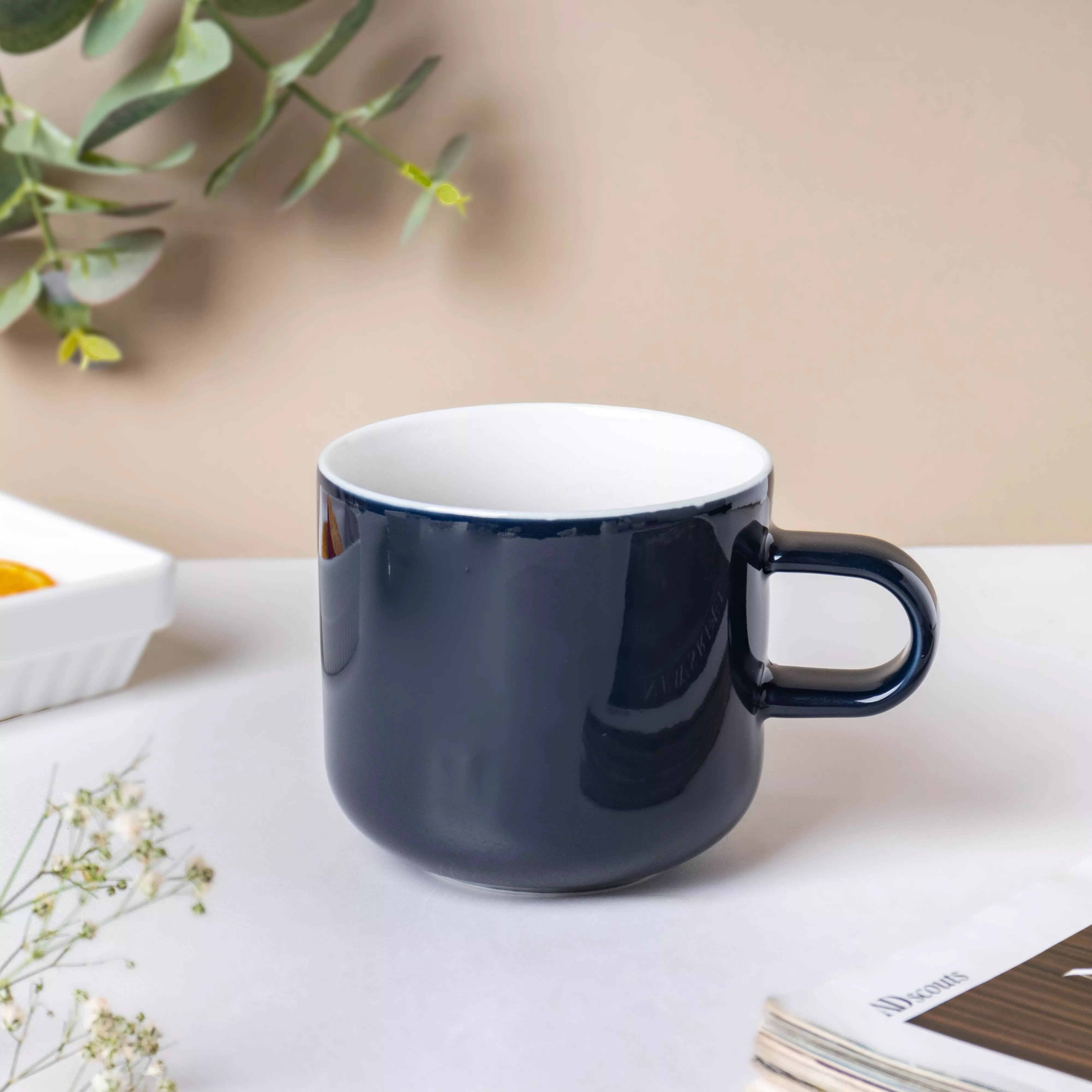 Viorel Prussian Blue Ceramic Cup 250 ml