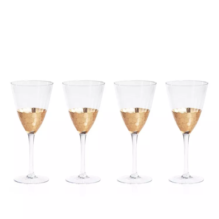 Vitorrio Gold Wine Glasses Set of 4