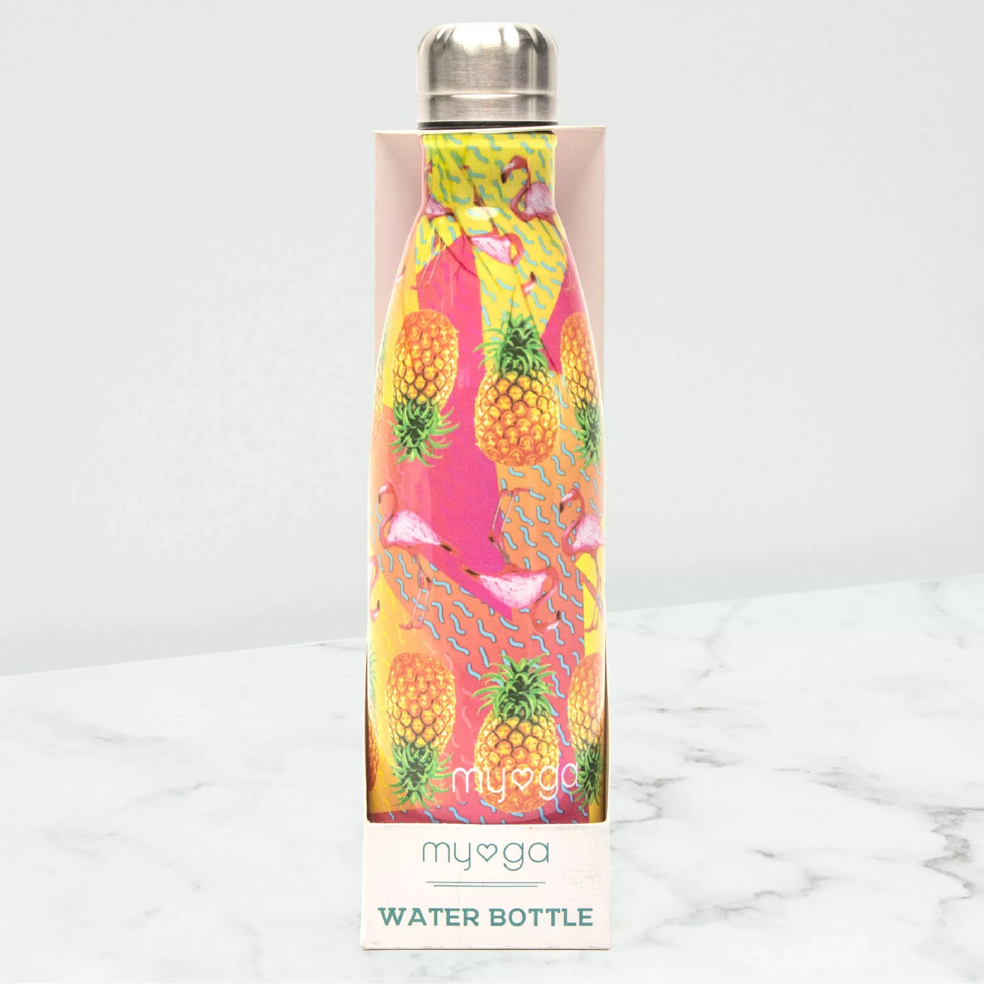 Water Bottle (500ml)- Pineapple print