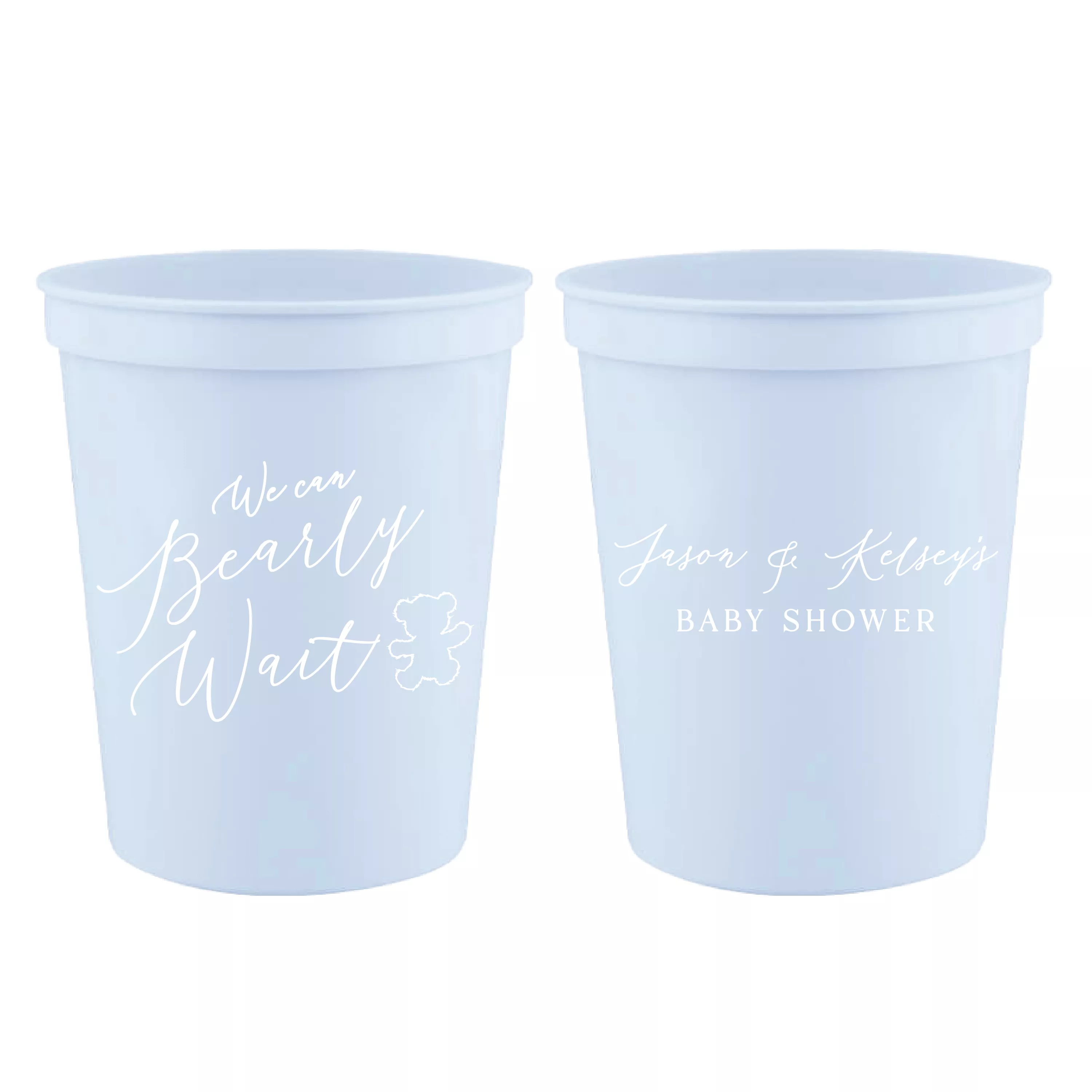 We Can Bearly Wait Baby Shower Stadium Cups