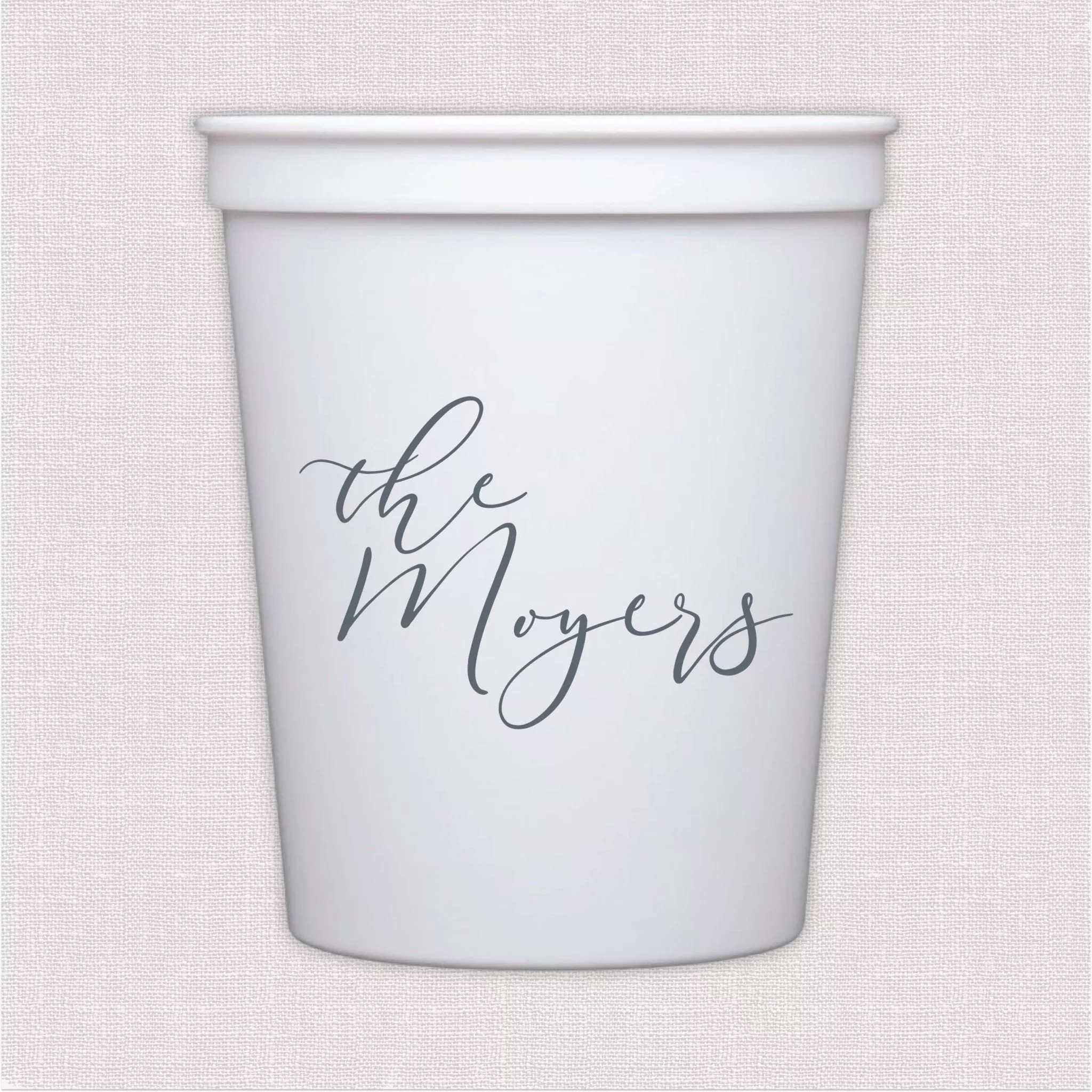 Whimsical Script Wedding Stadium Cups
