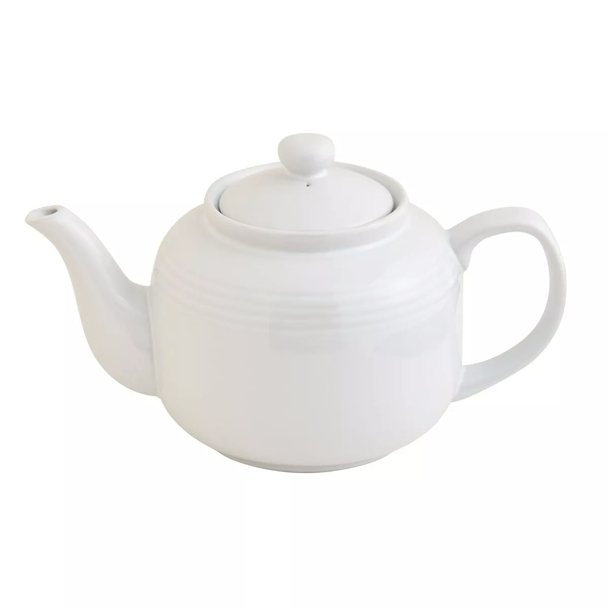 White 6-cup Teapot