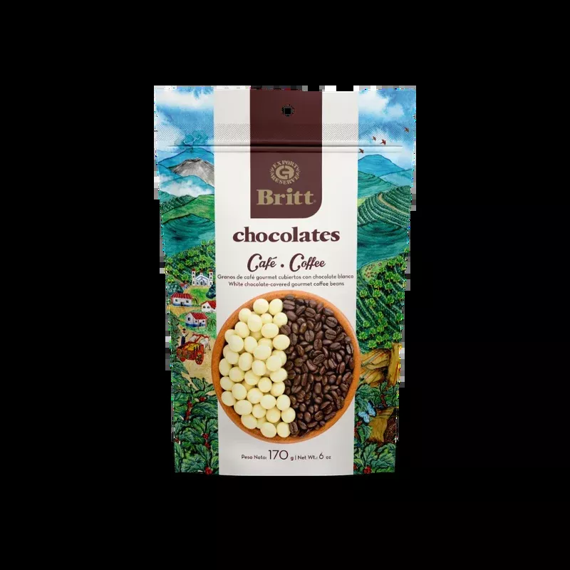 WHITE CHOCOLATE COVERED COFFEE BEANS