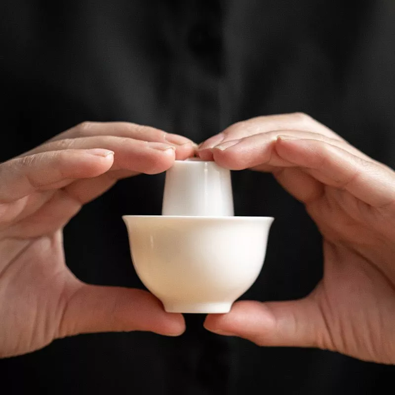 White Porcelain Aroma Tea Cups - Set of 2