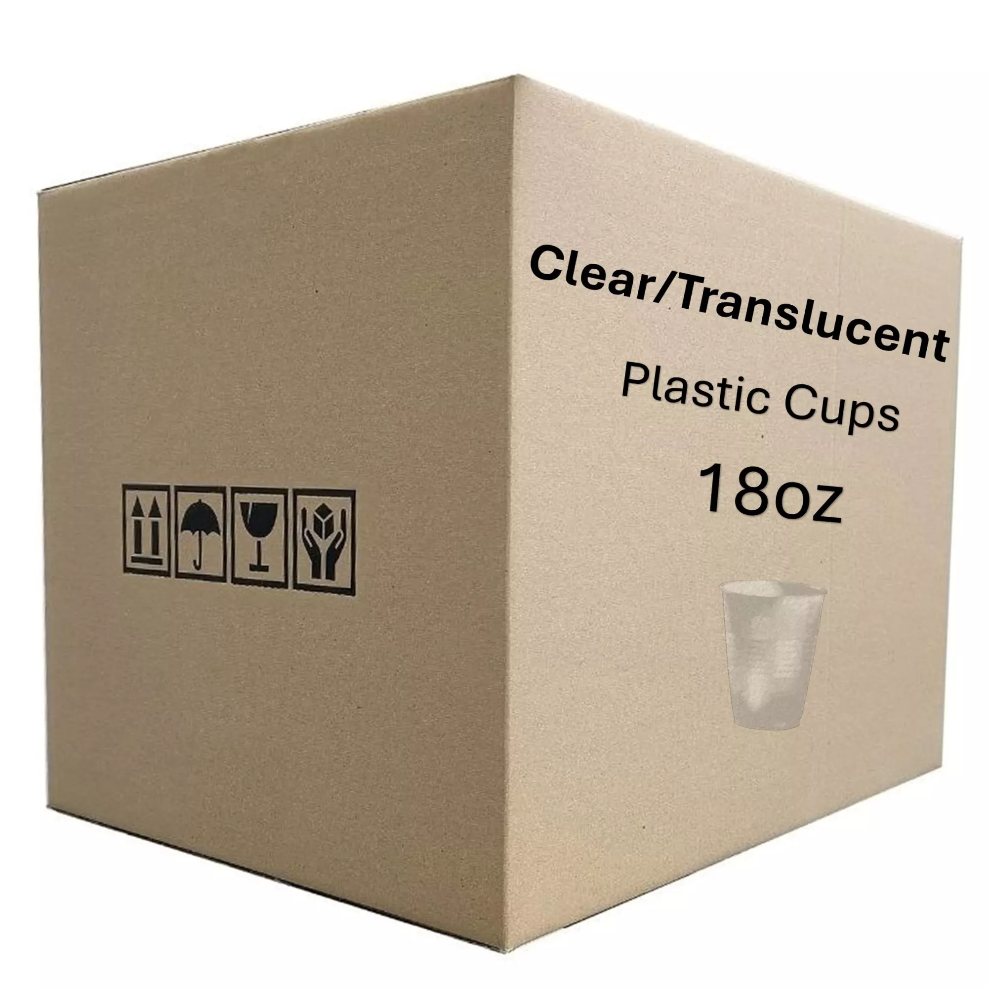 *WHOLESALE * 18oz Clear Plastic Cup 1000/Case