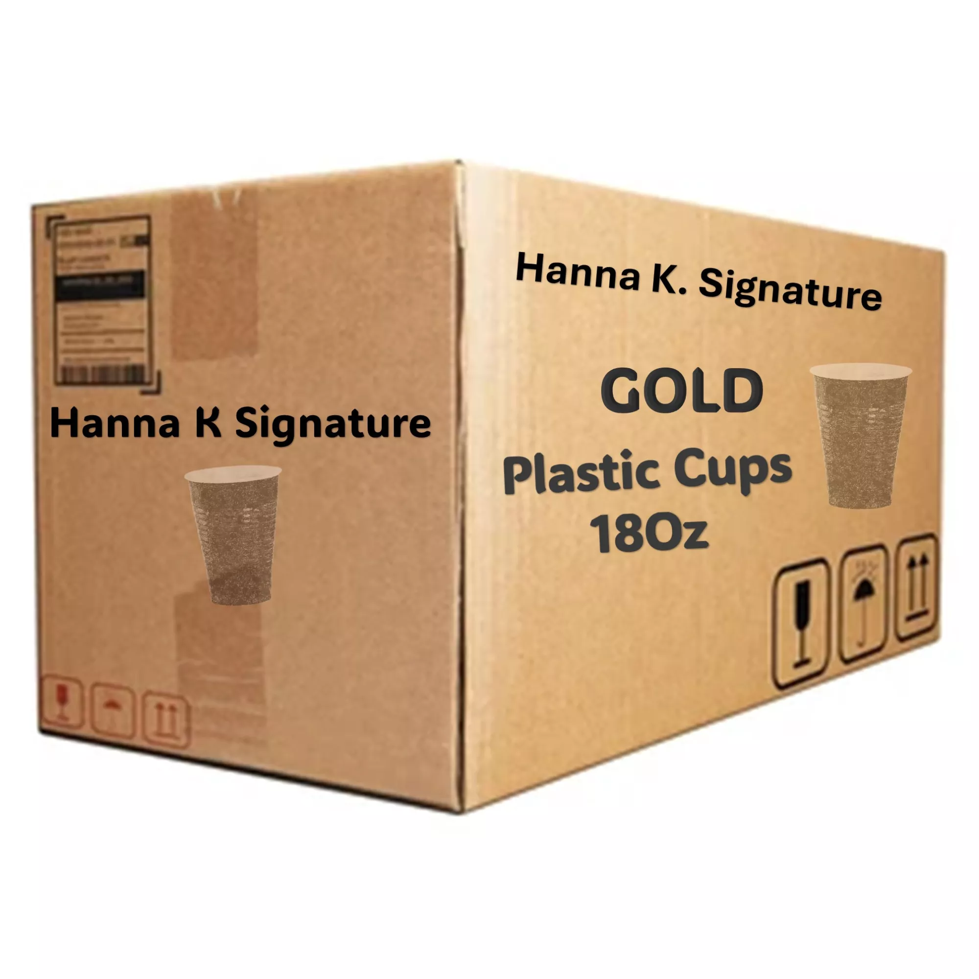 *WHOLESALE* 18oz Gold Plastic Cup 600/Case