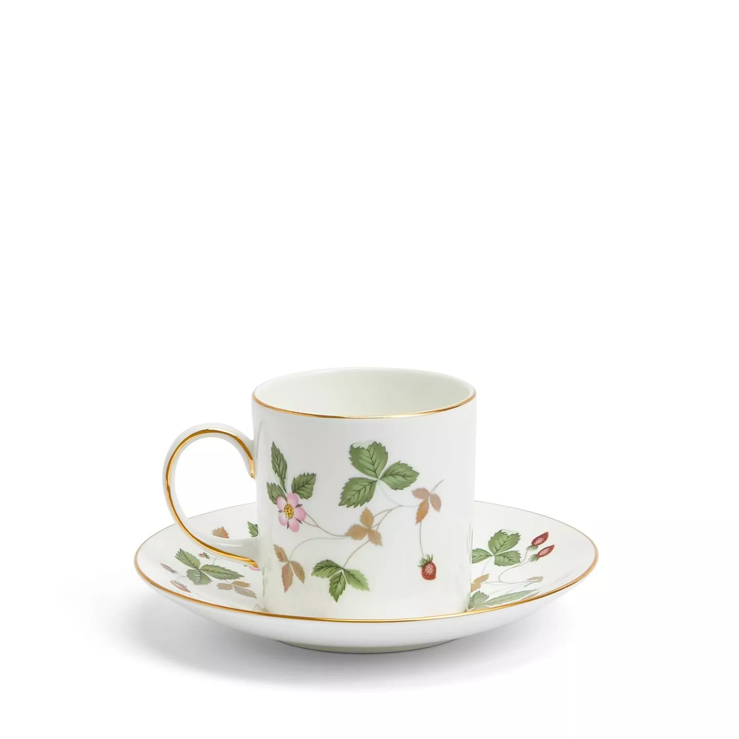 Wild Strawberry Gold Coffee Cup & Saucer