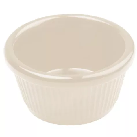 Winco RFM-2B 2 oz Melamine Fluted Side Bone Ramekin