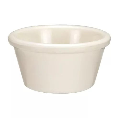 Winco RP-1B 1.5 Oz Bone Smooth Side Ramekin