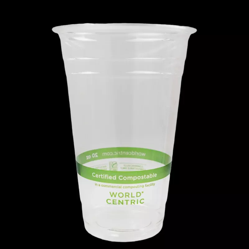 World Centric CP-CS-20 20 oz Clear Compostable Cups