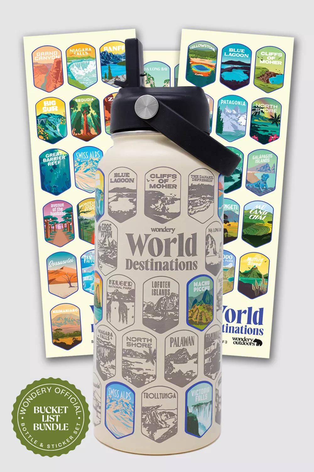 The World Destinations Bucket List Bottle