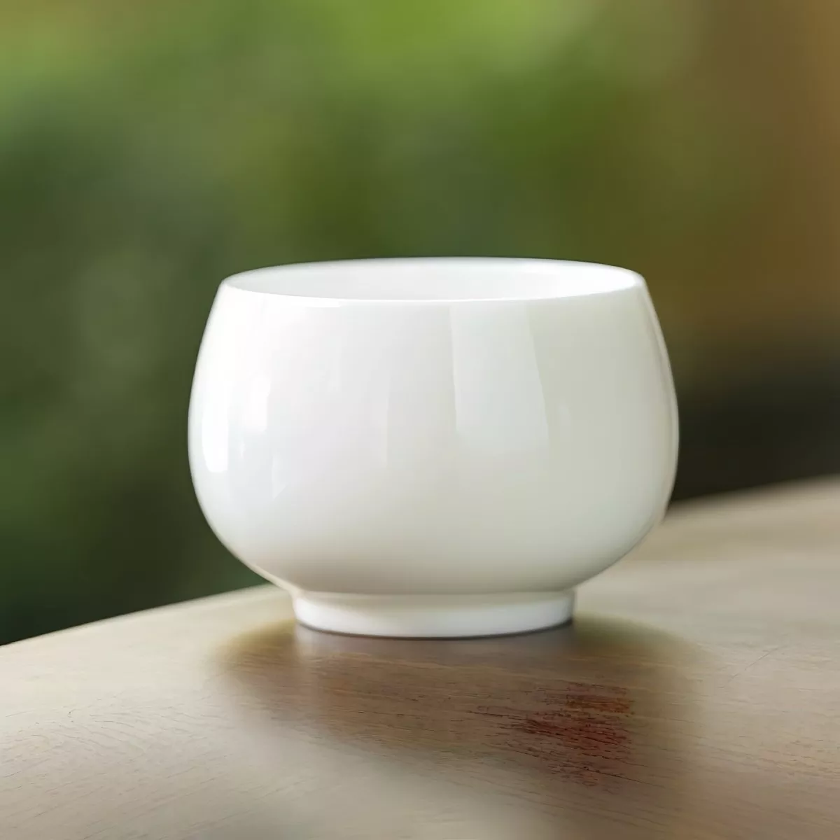 XL White Jade Porcelain Gongfu Teacup