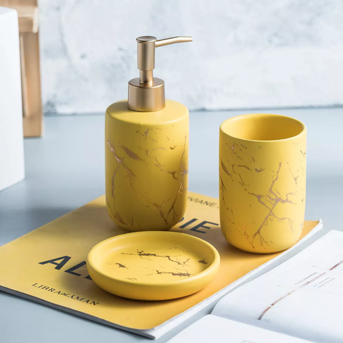 Yellow Bathroom Set