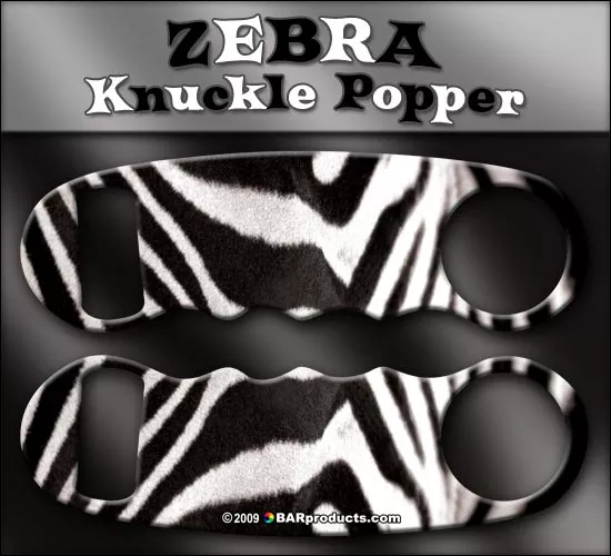 Zebra Knuckle Popper Opener