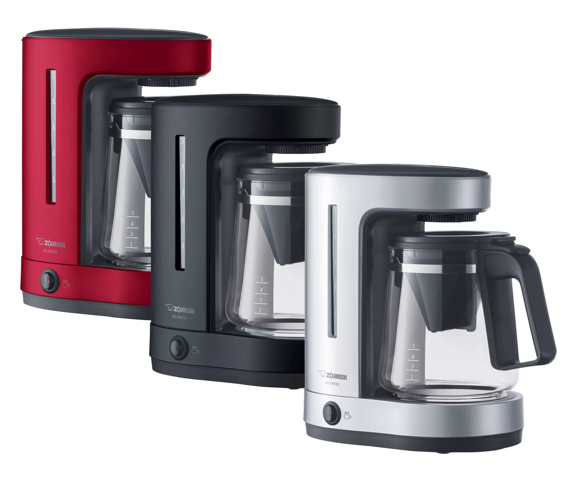 ZUTTO Coffee Maker EC-DAC50|5 cups / 680mL|Red (-RA)&Black (-BA)&Silver (-SZ)
